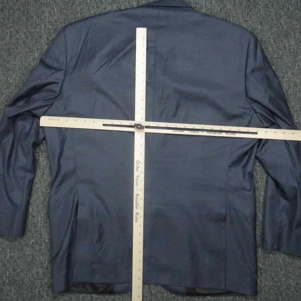 Peter Millar Blazer Mens 46R Blue‎ Wool Double Vented Suit Jacket Coat
